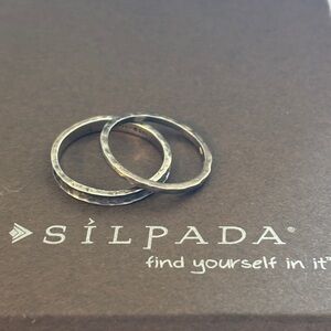 Silpada Textured Silver Stackable Rings